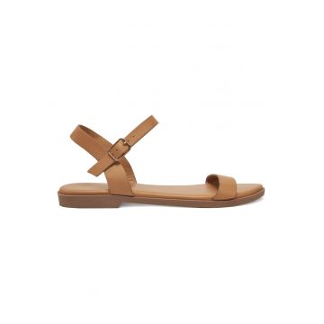 Sandale dama -  piele ecologica - bej -