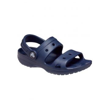 Sandale slingback cu model uni - Albastru