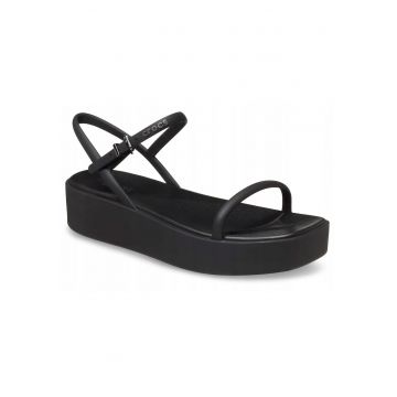 Sandale dama -  Miami Platform Y Strap - negre - marimea 41-42 - platforma 4 cm