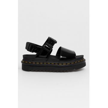 Dr. Martens sandale de piele femei, culoarea negru, cu platformă DM25773001.Voss-Black