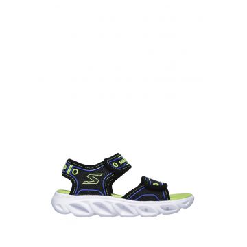 Sandale cu lumini LED Hypno-Flash 3.0 - Negru/Verde electric/Albastru inchis