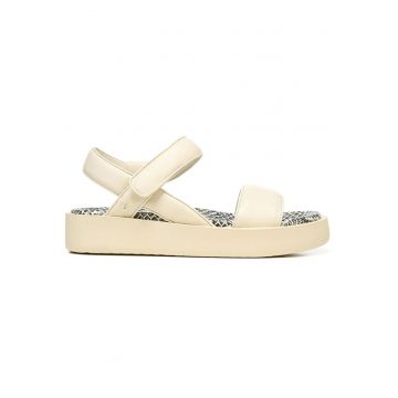 Sandale flatform de piele ecologica cu velcro Halden