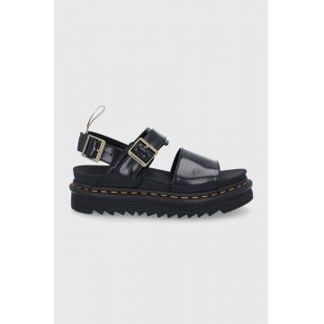Dr. Martens Sandale femei, culoarea negru, cu platformă