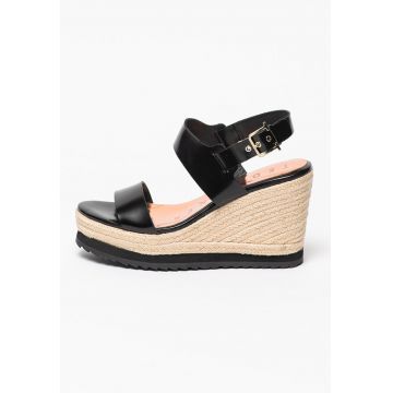 Sandale-espadrile wedge de piele Archei