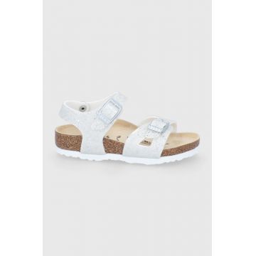 Birkenstock sandale copii culoarea alb