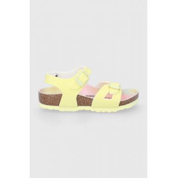 Birkenstock sandale copii culoarea galben