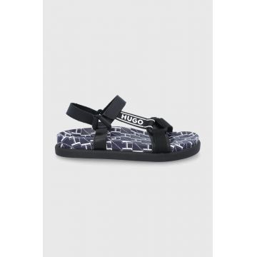 Hugo sandale femei, culoarea negru Hugo sandale femei, culoarea negru