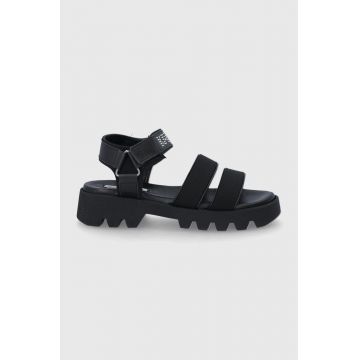 Karl Lagerfeld sandale Terra Firma femei, culoarea negru, cu platforma