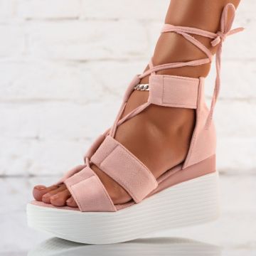 Sandale Dama cu Platforma Yara Roz #10283 Sandale Dama cu Platforma Yara Roz #10283