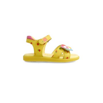 Agatha Ruiz de la Prada sandale din piele pentru copii culoarea galben