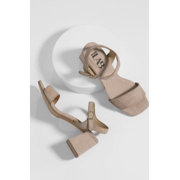 Answear Lab sandale din piele intoarsa culoarea roz Answear Lab sandale din piele intoarsa culoarea roz