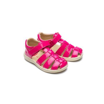 Chipmunks sandale din piele pentru copii culoarea roz