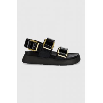 Kat Maconie sandale Km - Rimini femei, culoarea negru, cu platforma