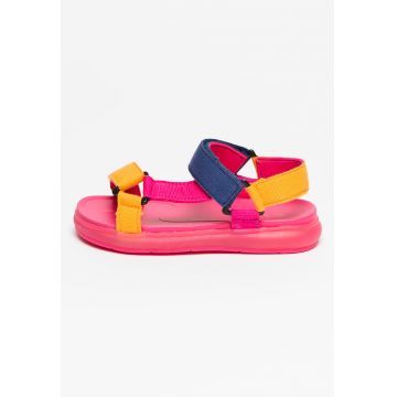 Sandale cu velcro cu model colorblock Lamis Sandale cu velcro cu model colorblock Lamis