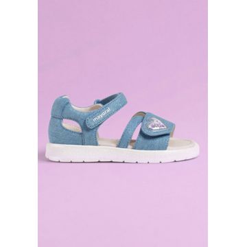 Sandale de denim cu velcro
