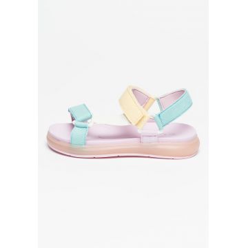 Sandale din material textil cu model colorblock Lamis Sandale din material textil cu model colorblock Lamis