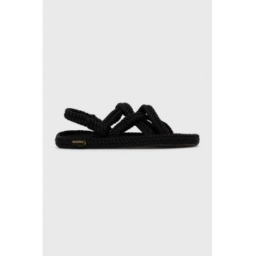 Bohonomad sandale Bodrum femei, culoarea negru