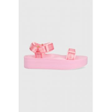 Chiara Ferragni sandale femei, culoarea roz, cu platforma Chiara Ferragni sandale femei, culoarea roz, cu platforma