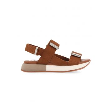 Sandale din material textil cu talpa wedge Sandale din material textil cu talpa wedge