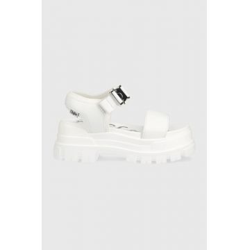 Buffalo sandale femei, culoarea alb, cu platforma