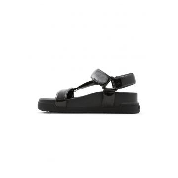 Sandale cu talpa wedge si inchidere velcro Talana