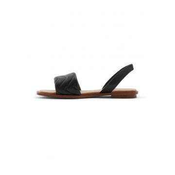 Sandale slingback din piele ecologica cu aspect matlasat Grirawiaflex