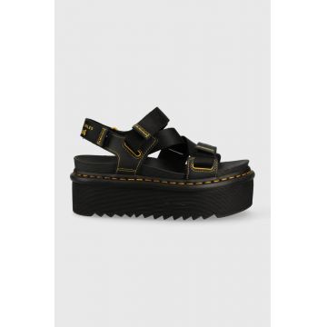 Dr. Martens sandale femei, culoarea negru, cu platforma