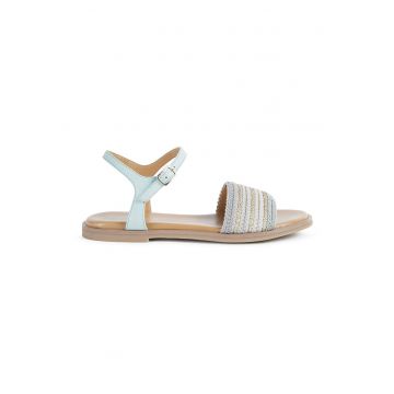 Sandale de piele cu detalii texturate Sandale de piele cu detalii texturate