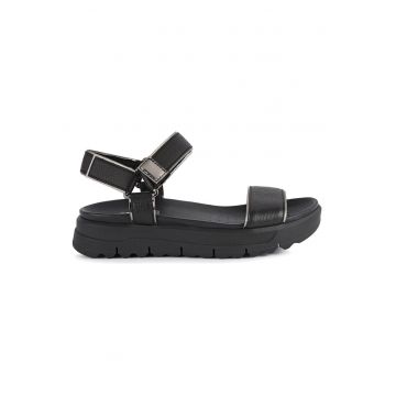 Sandale wedge de piele