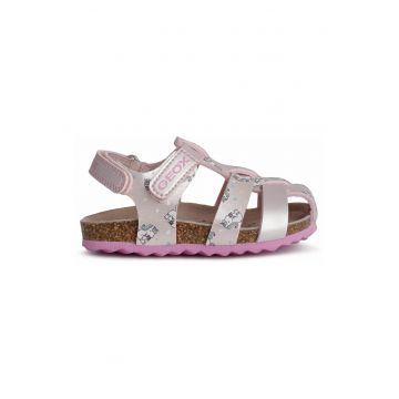 Sandale de piele ecologica cu model cu unicorni