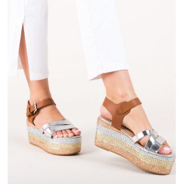 Sandale Rojas Argintii