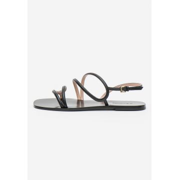 Sandale de piele cu barete multiple Sandale de piele cu barete multiple