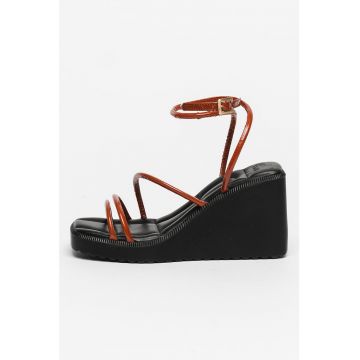 Sandale wedge de piele New-Wanda