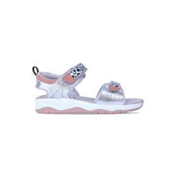 Sandale de piele cu imprimeu si velcro Clowder