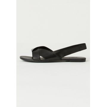 Sandale slingback de piele