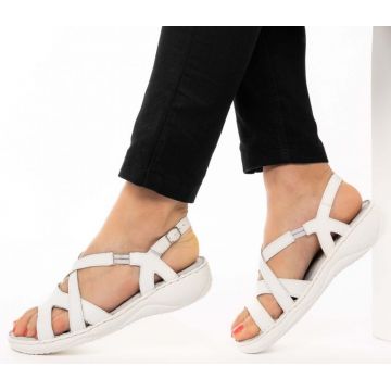 Sandale din piele 521 Alb Sandale din piele 521 Alb