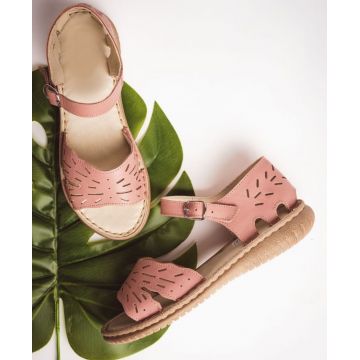 Sandale din piele naturala 003 roz