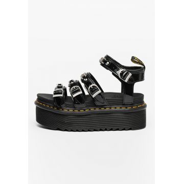 Sandale flatform de piele peliculizata Balire II