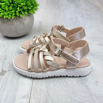 Sandale Fata Aurii Cu Bareta Olive
