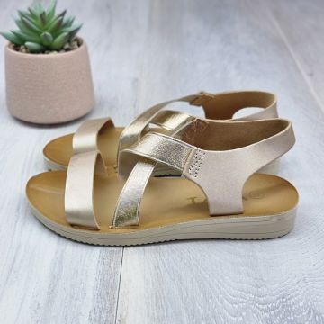 Sandale Fata Aurii Cu Elastic Geanina Sandale Fata Aurii Cu Elastic Geanina