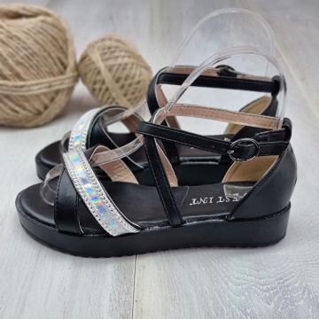 Sandale Fata Negre Cu Bareta Debbie