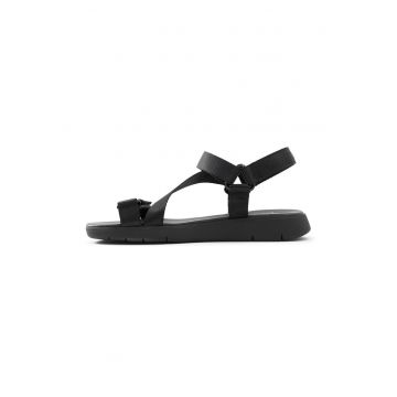 Sandale cu inchidere velcro si barete multiple Eoweniel - Negru
