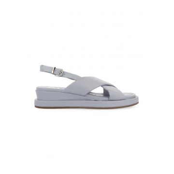 Sandale din piele cu talpa wedge Heffin Sandale din piele cu talpa wedge Heffin