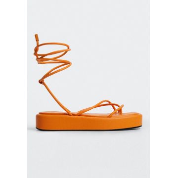 Sandale flatform cu bareta infasurabila Tube