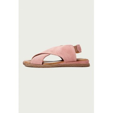 Sandale slingback de piele intoarsa cu barete incrucisate Dayana