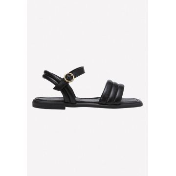 Sandale de piele cu logo discret Sandale de piele cu logo discret