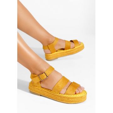 Sandale cu platformă Coraline galbene