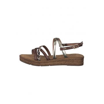Sandale din piele cu barete multiple Sandale din piele cu barete multiple
