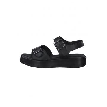 Sandale din piele cu talpa wedge