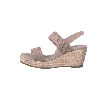 Sandale tip espadrile din material textil cu aspect drapat Sandale tip espadrile din material textil cu aspect drapat